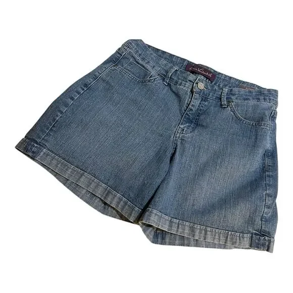 Gloria Vanderbilt Aiden Missy 6 Light Wash Denim Shorts - Picture 1 of 9